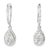 14K White Gold Brilliant Round Diamond Dangle Drop Earrings. These estate earrings feature 88 brilliant round diamonds...