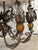 Vintage Fine European Gilt Silver Iron & Wood Double-Shaded Chandelier For Sale - Image 11 of 18