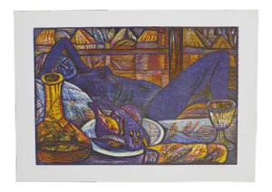 La Poule - Original Woodcut by Esteban Fekete - 1970s 1970s