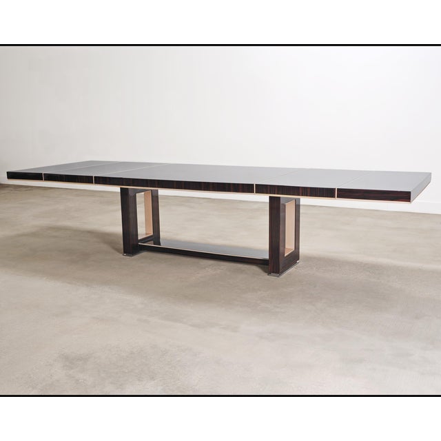 Art Deco Dakota Jackson Macassar Ebony "Grand" Dining Table 11 Ft. For Sale - Image 3 of 18