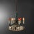 Arts & Crafts Antique Classical Arts & Crafts Leaded Glass 8-Light Chandelier C1920 For Sale - Image 3 of 8