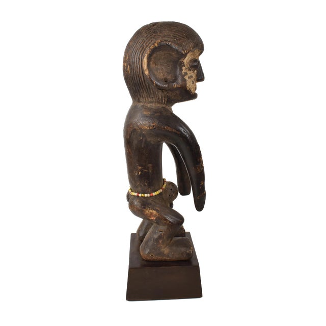 African Early 20th Century Yaka Wood Figure on Custom Base For Sale - Image 3 of 8