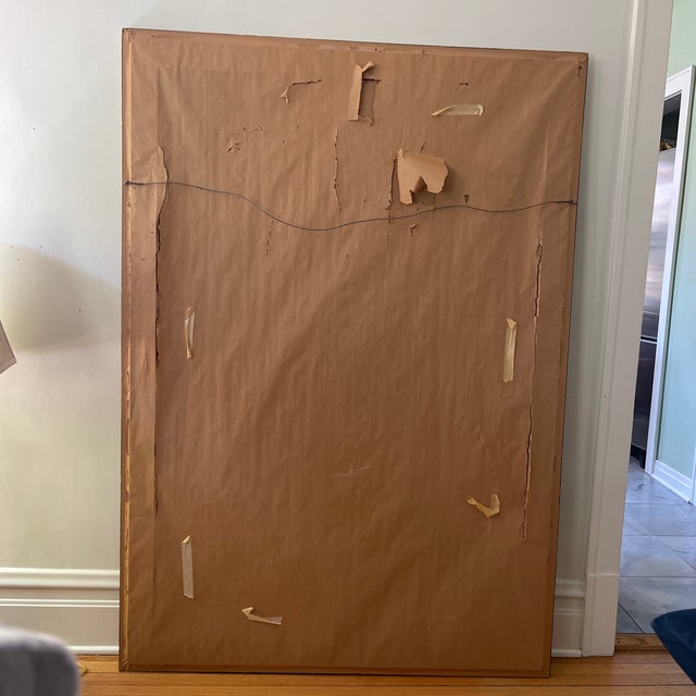 1930s Vintage Persian Painting on Fabric, Framed For Sale - Image 11 of 11