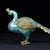 Metal Vintage Cloisonné Enamel Peacock Figurine With Brass Accents For Sale - Image 7 of 10