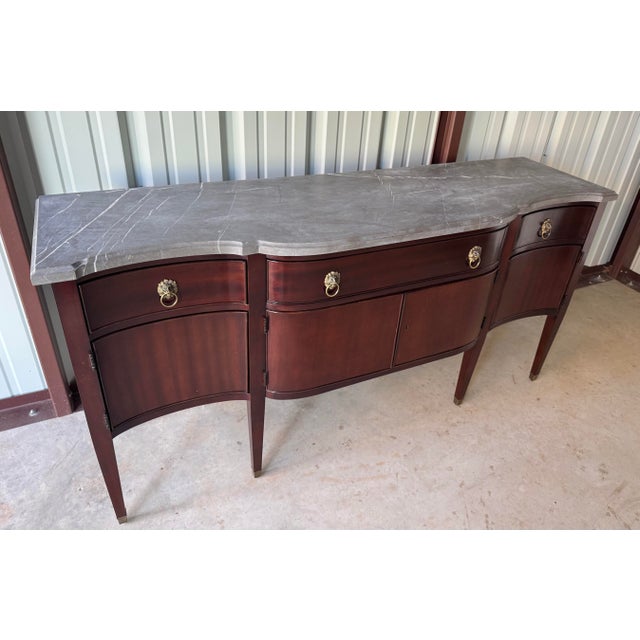 Original Retail $8000+, The Avondale Sideboard by DARRYL CARTER for Milling Road blends mahogany wood, stone, and antique...