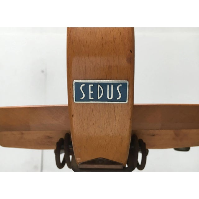 Mid-Century German Wooden Swivel Chair from Sedus For Sale - Image 10 of 18