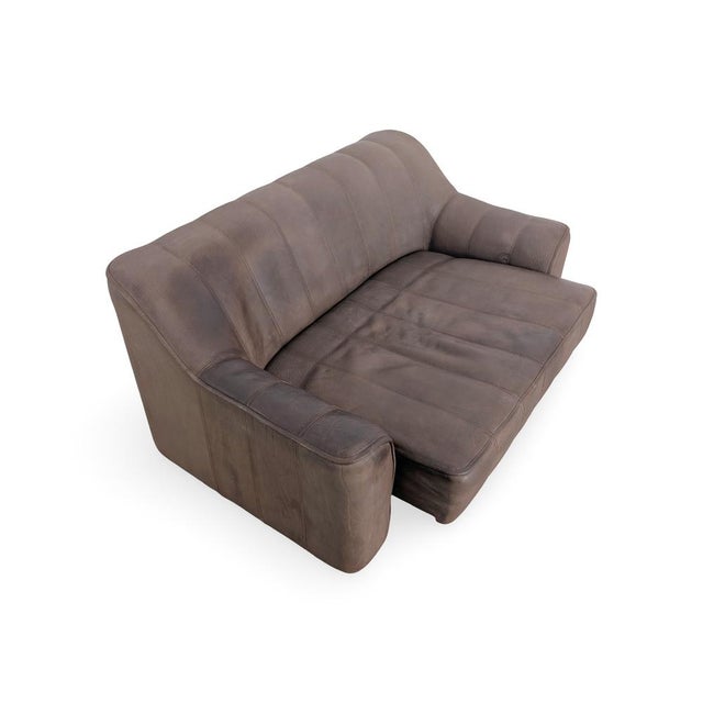 Animal Skin Vintage DS44 Two-Seater Sofa in Buffalo Leather from de Sede For Sale - Image 7 of 10