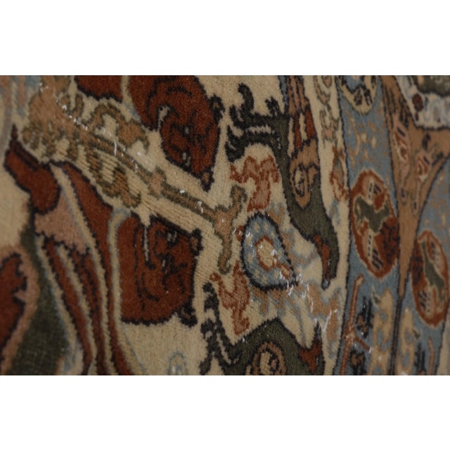 Vintage Animal Garden Turkish Oushak Rug With Rich Border 6'6'' X 9'3'' For Sale - Image 4 of 11