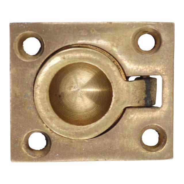 Recessed Brass Drawer Cabinet Flush Ring Pull For Sale