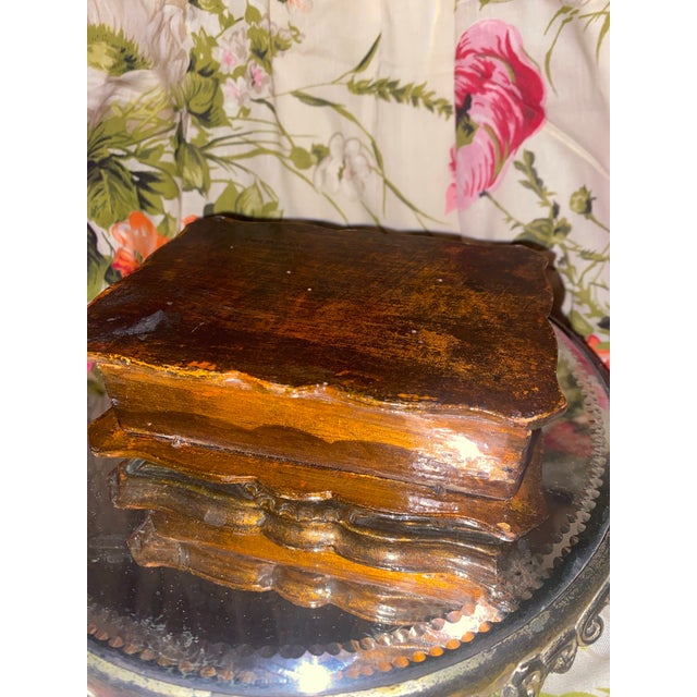 Vintage Italian Hand-Painted Wooden Box With Ornate Trim. For Sale - Image 9 of 11