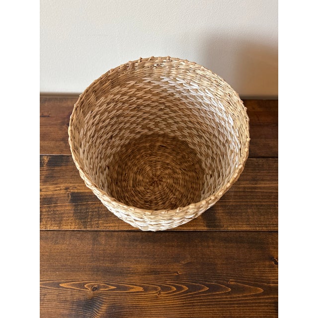 Late 20th Century Late 20th Century Woven Basket For Sale - Image 5 of 7
