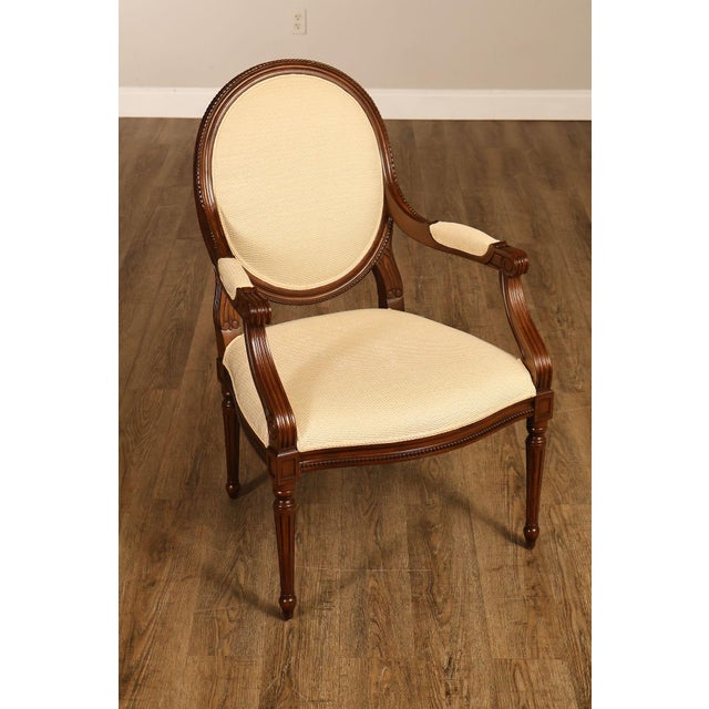 Late 20th Century Louis XVI Style Set Of 16 Oval Back Dining Chairs For Sale - Image 5 of 18