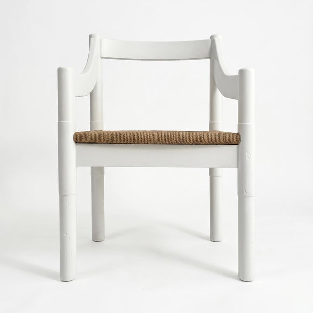 Vintage Carimate Armchairs by Vico Magistretti for Cassina, 1960s, Set of 4 For Sale - Image 10 of 12