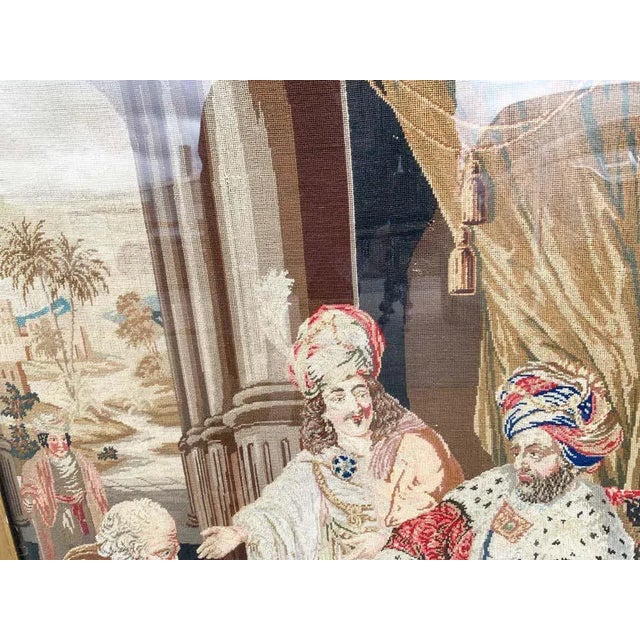19th Century European Needlepoint of a Biblical Scene For Sale - Image 5 of 6