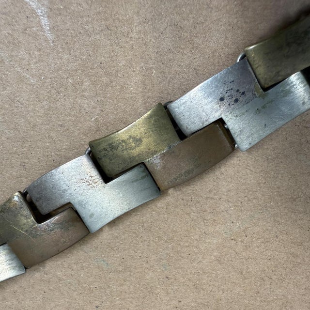 Metal 1950s JHP Metales Casados Chain Link Bracelet Taxco Mexico For Sale - Image 7 of 7