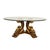 Wood 1980s Italian Neoclassical Style Gilt Scroll Base Round Glass Coffee Table Hollywood Regency For Sale - Image 7 of 14