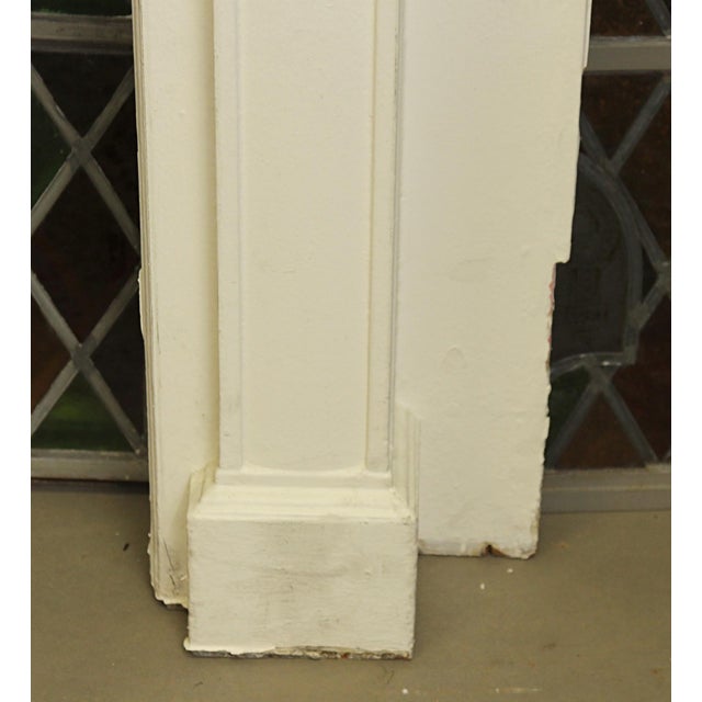 Antique Federal Wood Mantel With Beveled Mirror For Sale - Image 10 of 11