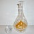 Gothic 1970s Vintage Austrian Animal Engraved Overlaid Gold Amber Glass Liqueur Bottle For Sale - Image 3 of 11