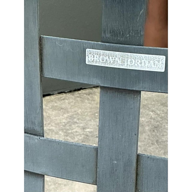 Metal Vintage Brown Jordan “Florentine” Cast Aluminum Dining Chairs - Set of 6 For Sale - Image 7 of 12