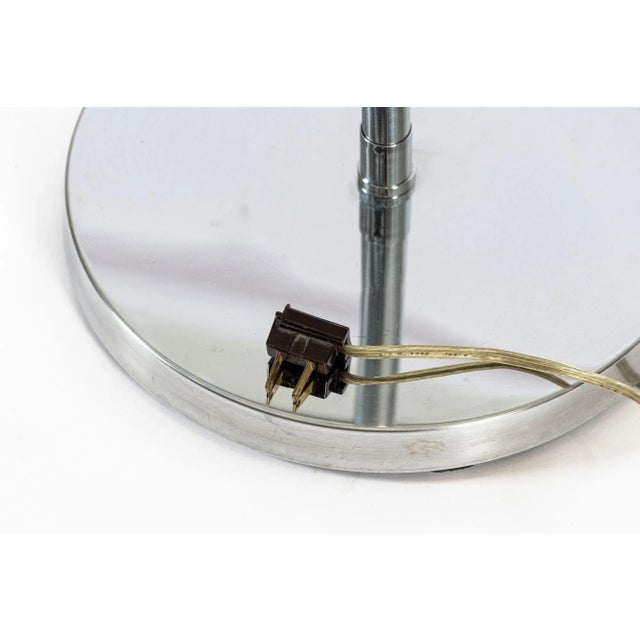 Mid Century Silver Floor Lamp Sarfatti Style For Sale - Image 10 of 11
