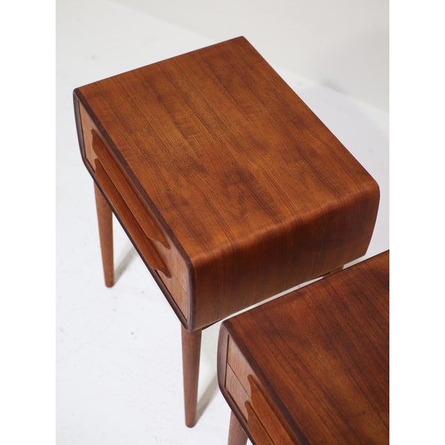 Teak Bedside Tables by Johannes Andersen for Silkeborg Møbelfabrik, Denmark, 1960s, Set of 2 For Sale - Image 11 of 12