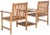 Modern Outdoor Twin Seat Bench in Natural For Sale - Image 3 of 6