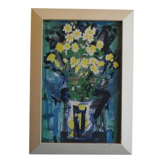 1950s Mid Century Guy Maccoy Still Life Serigraph For Sale