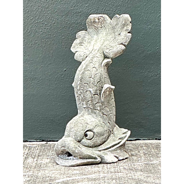 Vintage Cast Concrete Dolphin For Sale In West Palm - Image 6 of 12