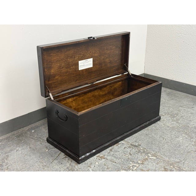 Pottery Barn Pottery Barn Emmett Zen Brown Trunk/Coffee Table For Sale - Image 4 of 12