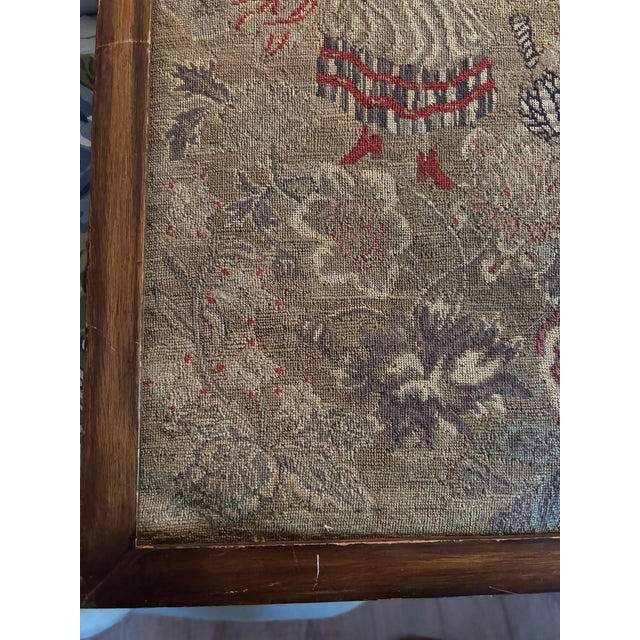 Wood Fire Screen Tapestry Early 19th Century For Sale - Image 7 of 8