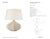 AERIN by Visual Comfort Signature Rana Medium Wide Table Lamp in Stone White with Linen Shade Designer: AERIN Height:...
