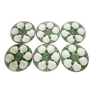 Oyster Plates, France, 1960s, Set of 6 For Sale