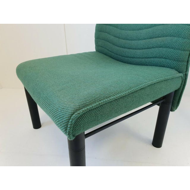 Vintage Wool and Steel Armchair, 1980s For Sale - Image 4 of 13