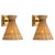 Natural Rattan and Vintage Brass Wall Lamps, Set of 2 For Sale - Image 9 of 9