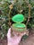 Antique French Opaline Casket Gilt Nest and Ivy Canopy Stand, Palais-Royal Taste, Uranium Glass For Sale - Image 14 of 15