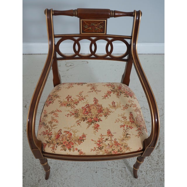 Age: Approx: 20 Years Old Details: Medium Mahogany Finish Quality Construction Regency Style Gold Accents Condition:...