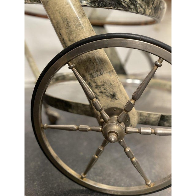 Serving Bar Cart by Aldo Tura, Italy, 1970s For Sale - Image 6 of 9