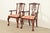 Ethan Allen Chippendale Carved Mahogany Armchairs or Dining Captain Chairs, Pair For Sale - Image 14 of 14