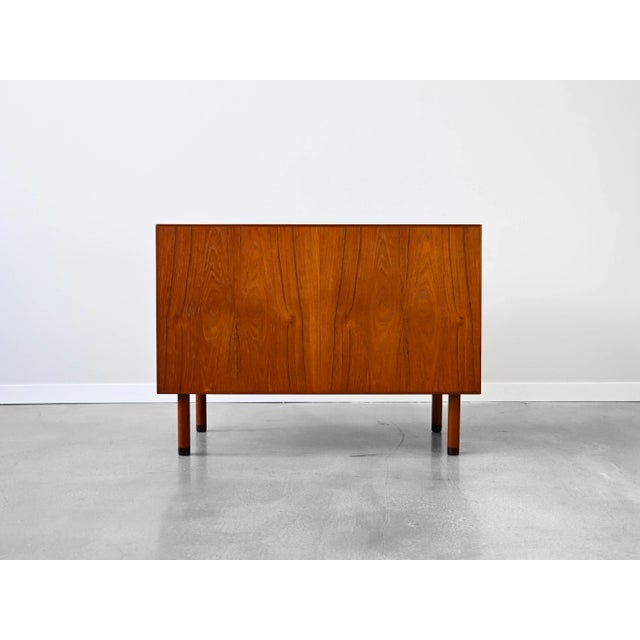 Vintage Sliding Door Cabinet in Teak by Hans Wagner for Ry Möbler For Sale - Image 15 of 16