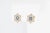 White Snowflake 14k Gold Studs - 2 Pieces For Sale - Image 8 of 9