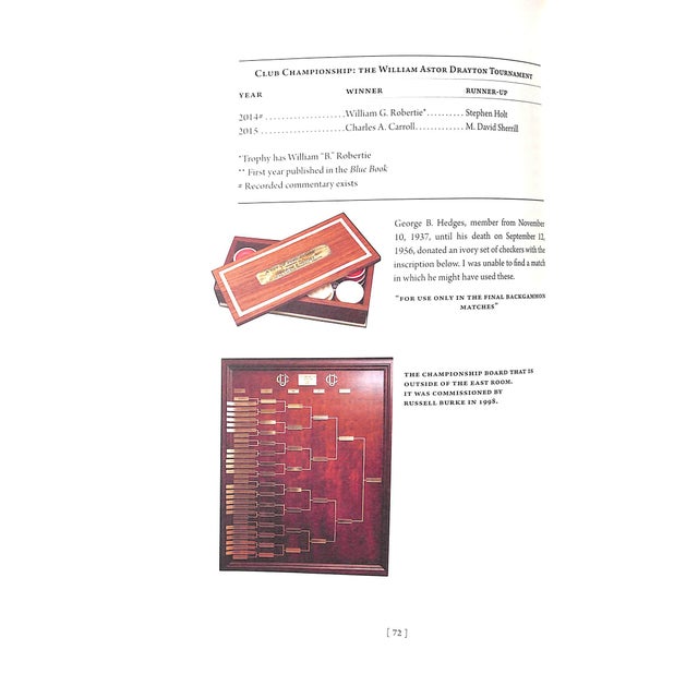 "Dice, Cubes & Gentlemen: The History & Play of Backgammon at the Union Club & Elsewhere" 2007 Sherrill, M. David For Sale - Image 14 of 18