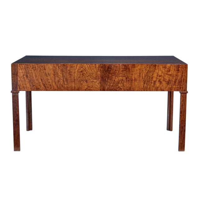 Mid-Century Danish Burr Walnut Desk, 1950s For Sale - Image 6 of 10