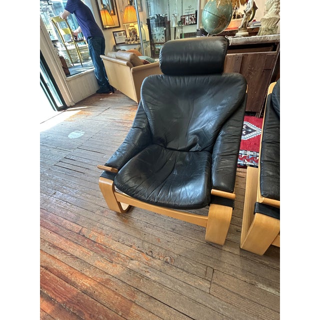 Swedish Designer Midcentury Modern Lounge Chairs by Fribytter - A Pair For Sale - Image 12 of 13