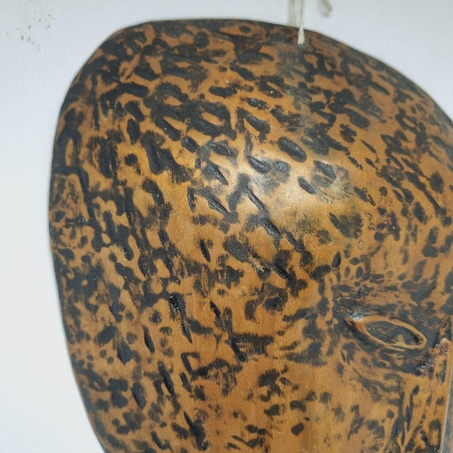 Vintage Hand-Hammered Copper Wall Mask, 1960s For Sale - Image 9 of 14