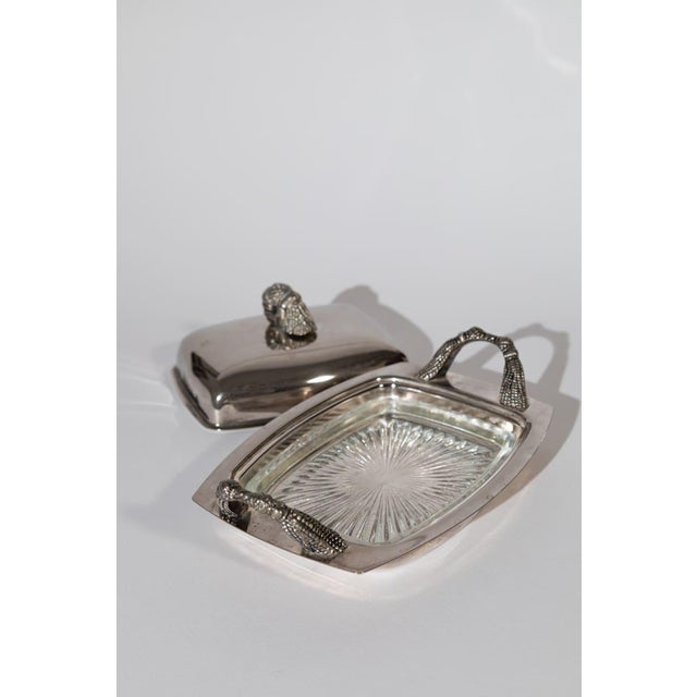 Vintage Silver Tassel Butter Dish For Sale - Image 6 of 10