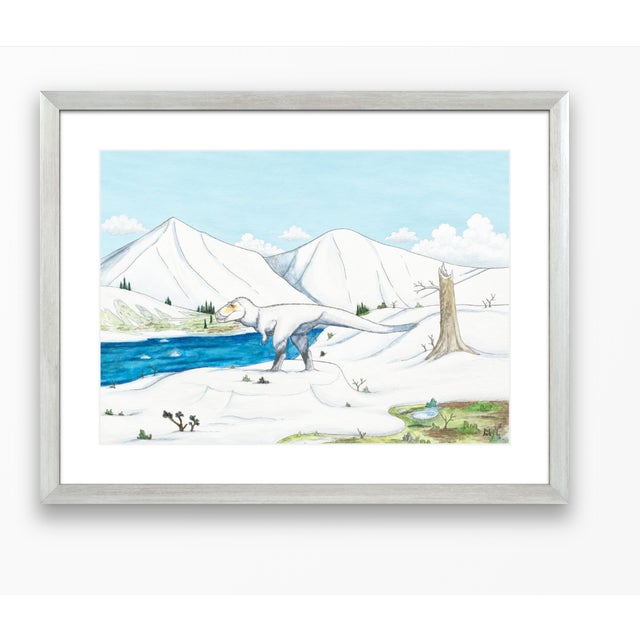 Atelier Aria Lumae Kai Hanna Van Wouden Nanuqsaurus Hoglundi Glacial Tyrant Original Watercolor Fine Art Cotton Rag Gallery Board Print 28 X 24 For Sale - Image 15 of 17