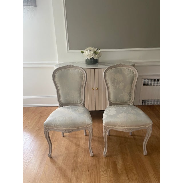 Textile Pair of 1960s French Style Provincial Boudior/Side Chairs For Sale - Image 7 of 7