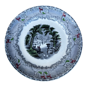 A Pair of Antique Staffordshire Transfer Decorated Ironstone Plates “Venus” Circa 1850's