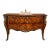 French Louis XV Burl Wood and Ormolu Commode Vanity With Hand-Painted Sink For Sale