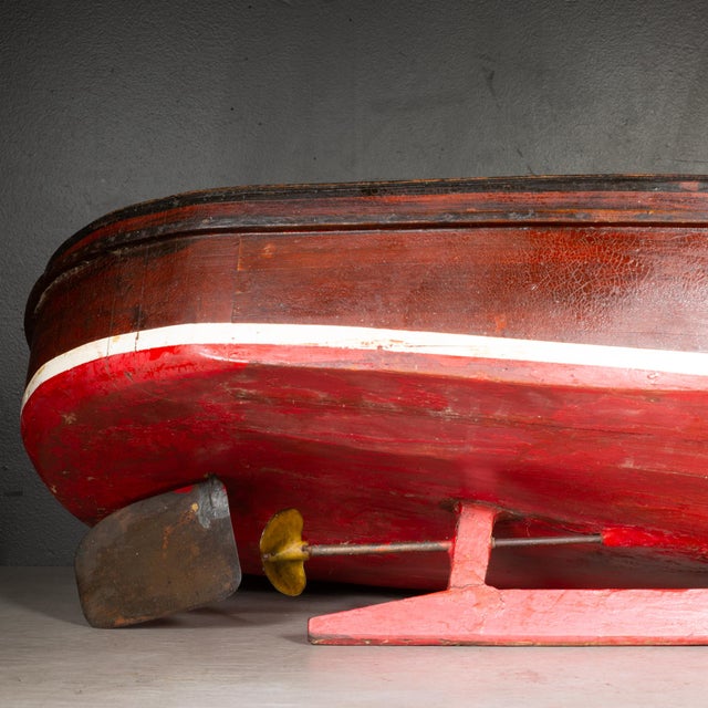 Hand Made Motorized Wooden Ship Model c.1940-1950 For Sale In San Francisco - Image 6 of 8